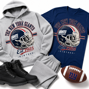 The New York Giants Vintage Inspired 3 pcs(hoodie, tshirt, and sweat pants)